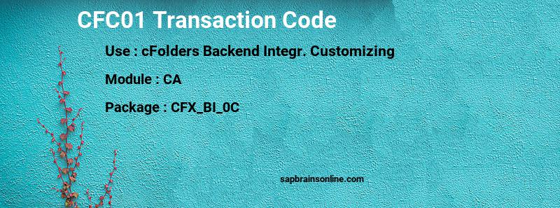 SAP CFC01 transaction code