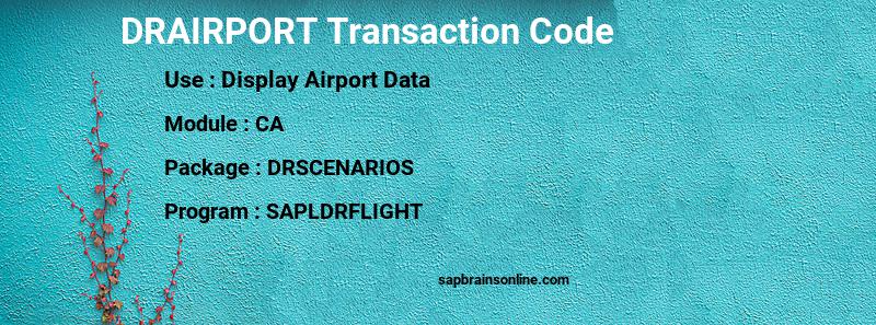 SAP DRAIRPORT transaction code