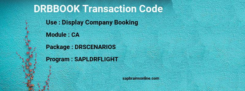 SAP DRBBOOK transaction code