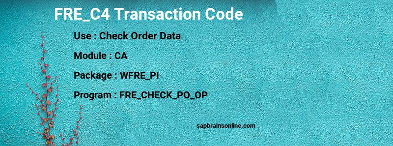 SAP FRE_C4 transaction code