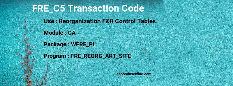 SAP FRE_C5 transaction code