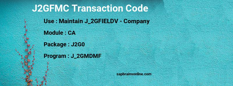 SAP J2GFMC transaction code