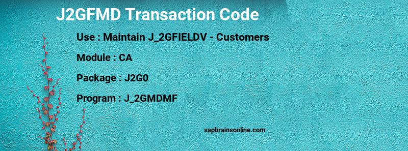 SAP J2GFMD transaction code