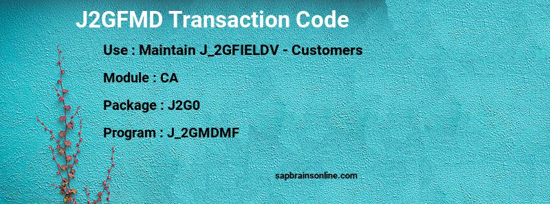 SAP J2GFMD transaction code