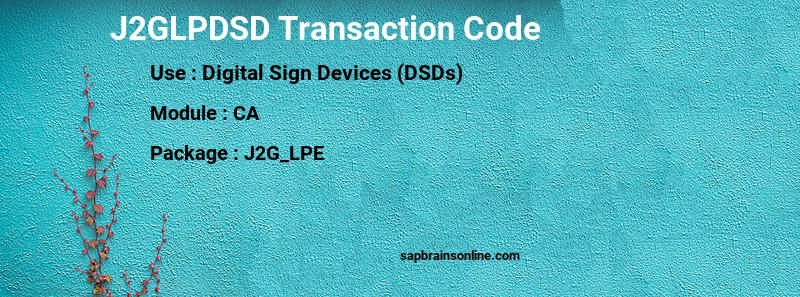 SAP J2GLPDSD transaction code