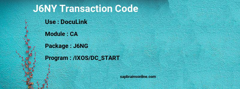 SAP J6NY transaction code
