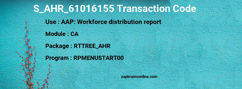SAP S_AHR_61016155 transaction code