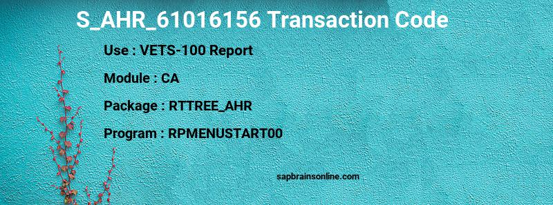 SAP S_AHR_61016156 transaction code