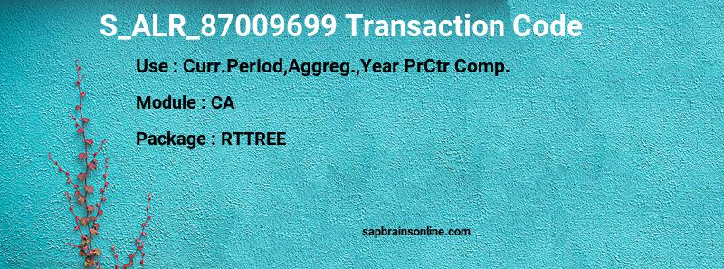 SAP S_ALR_87009699 transaction code