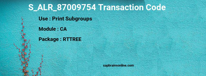 SAP S_ALR_87009754 transaction code