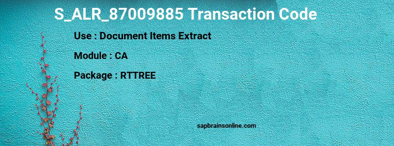 SAP S_ALR_87009885 transaction code