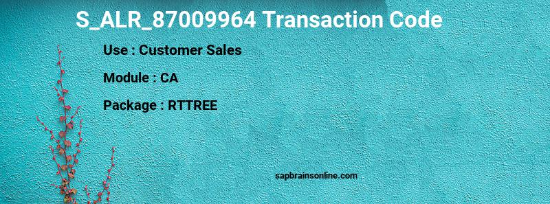 SAP S_ALR_87009964 transaction code