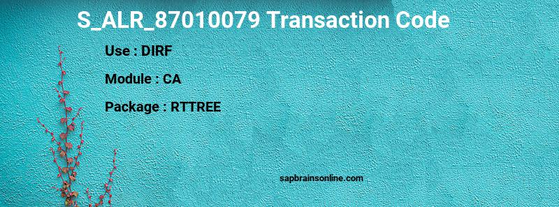 SAP S_ALR_87010079 transaction code