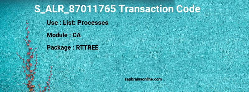 SAP S_ALR_87011765 transaction code
