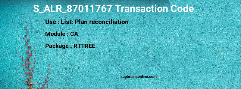 SAP S_ALR_87011767 transaction code