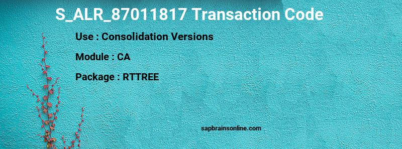 SAP S_ALR_87011817 transaction code