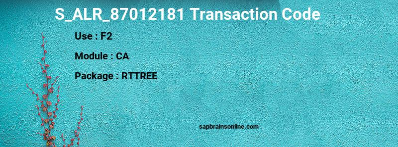 SAP S_ALR_87012181 transaction code