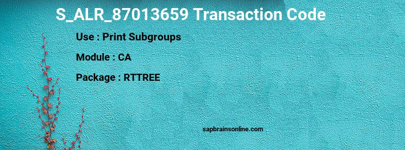 SAP S_ALR_87013659 transaction code
