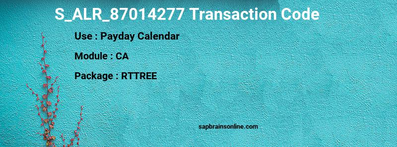 SAP S_ALR_87014277 transaction code