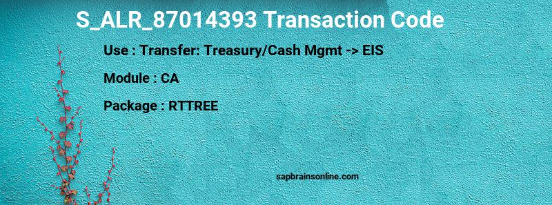 SAP S_ALR_87014393 transaction code