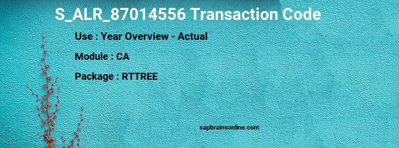 SAP S_ALR_87014556 transaction code