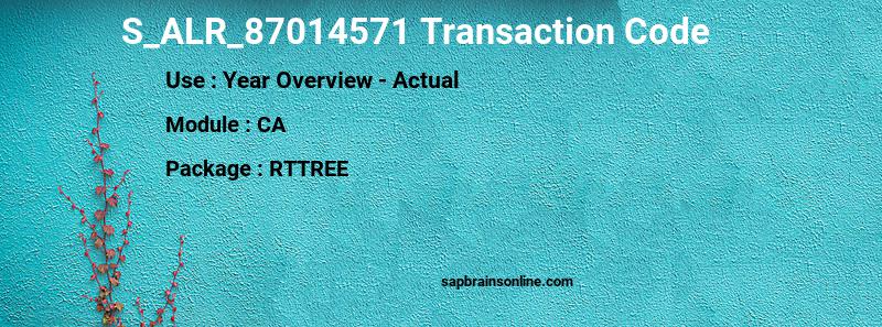 SAP S_ALR_87014571 transaction code