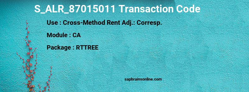SAP S_ALR_87015011 transaction code