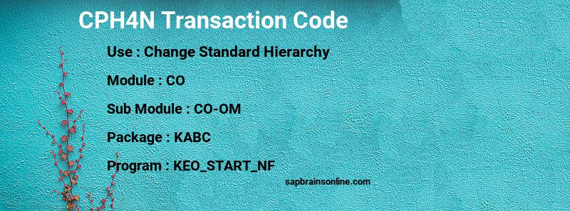 SAP CPH4N transaction code