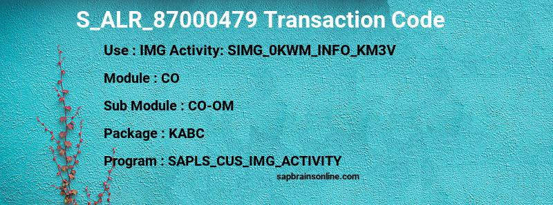 SAP S_ALR_87000479 transaction code