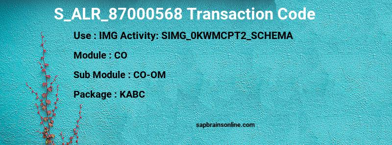 SAP S_ALR_87000568 transaction code