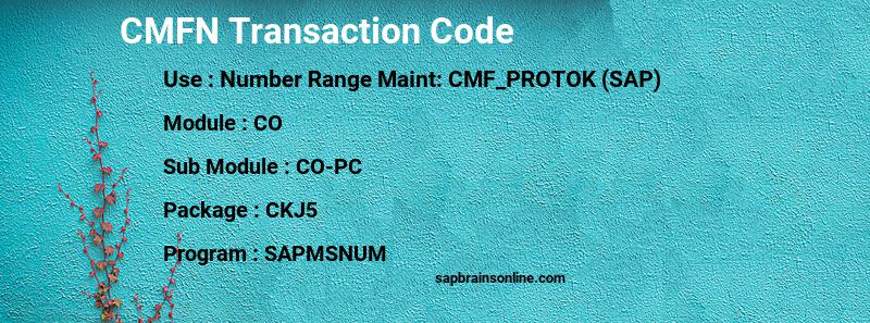 SAP CMFN transaction code