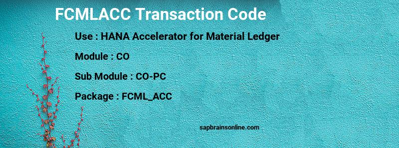 SAP FCMLACC transaction code