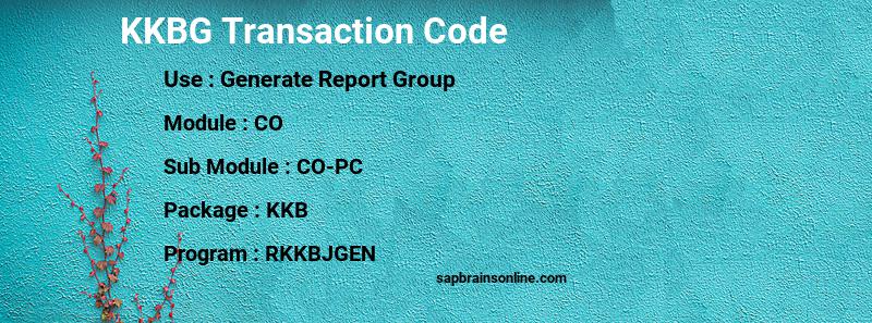 SAP KKBG transaction code