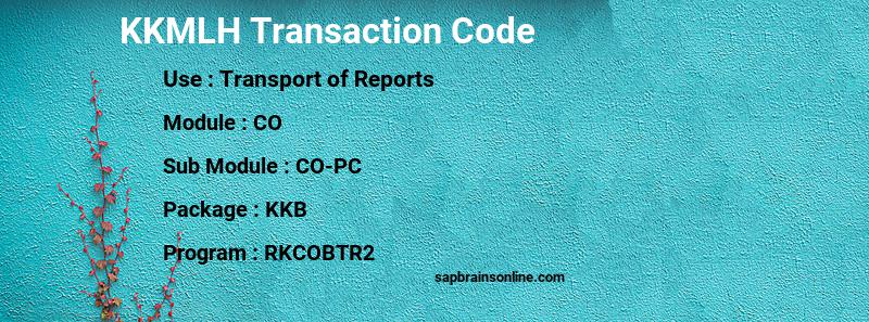 SAP KKMLH transaction code