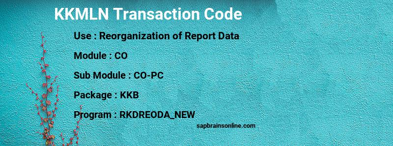 SAP KKMLN transaction code