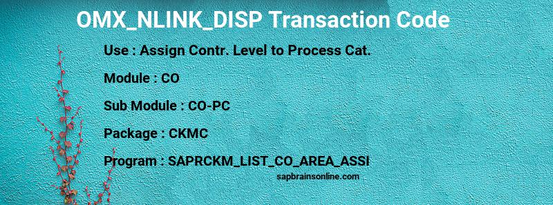 SAP OMX_NLINK_DISP transaction code