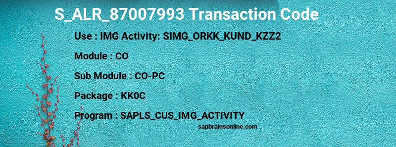SAP S_ALR_87007993 transaction code