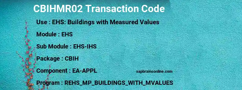 SAP CBIHMR02 transaction code