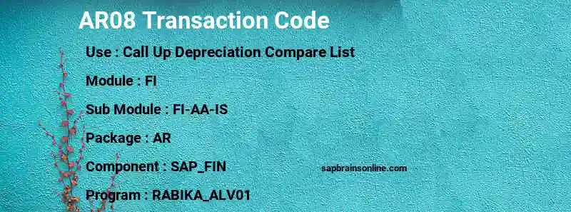 SAP AR08 transaction code