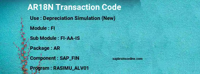 SAP AR18N transaction code