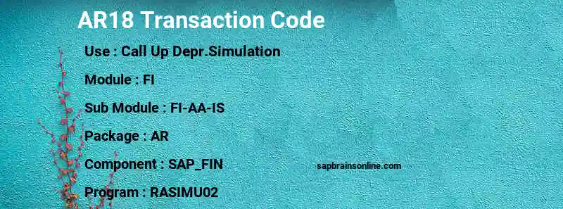 SAP AR18 transaction code