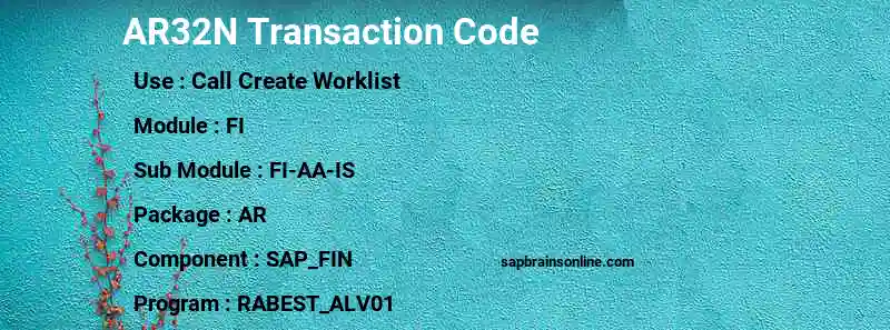 SAP AR32N transaction code
