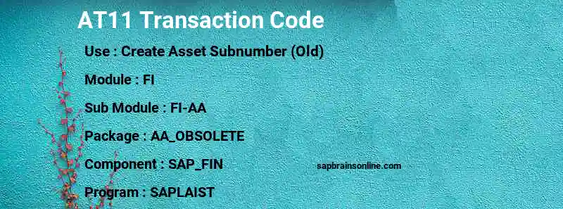 SAP AT11 transaction code