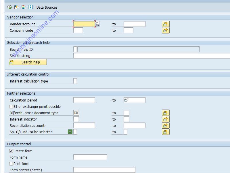 SAP F.47 tcode screenshot