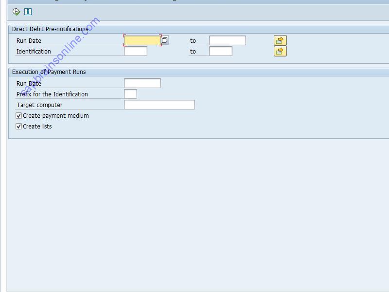 SAP F110S_DD_PRENOTIF tcode screenshot