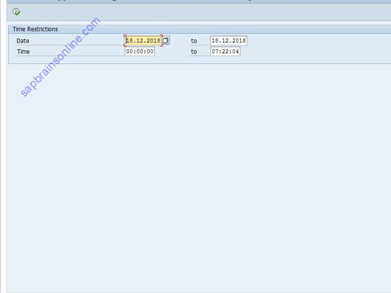 SAP FOAPLOG01 tcode screenshot