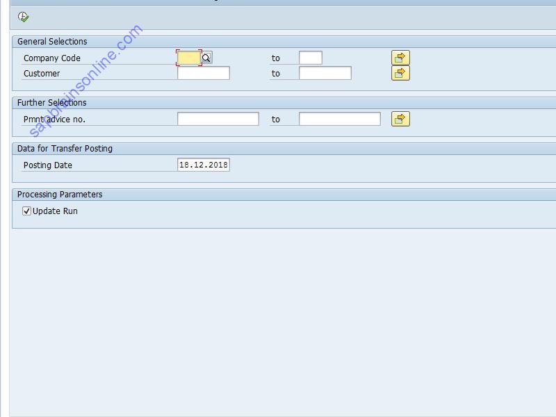 SAP FOAPPROC01 tcode screenshot