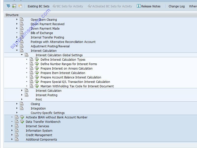 SAP FPIN_CUSTOMIZING tcode screenshot