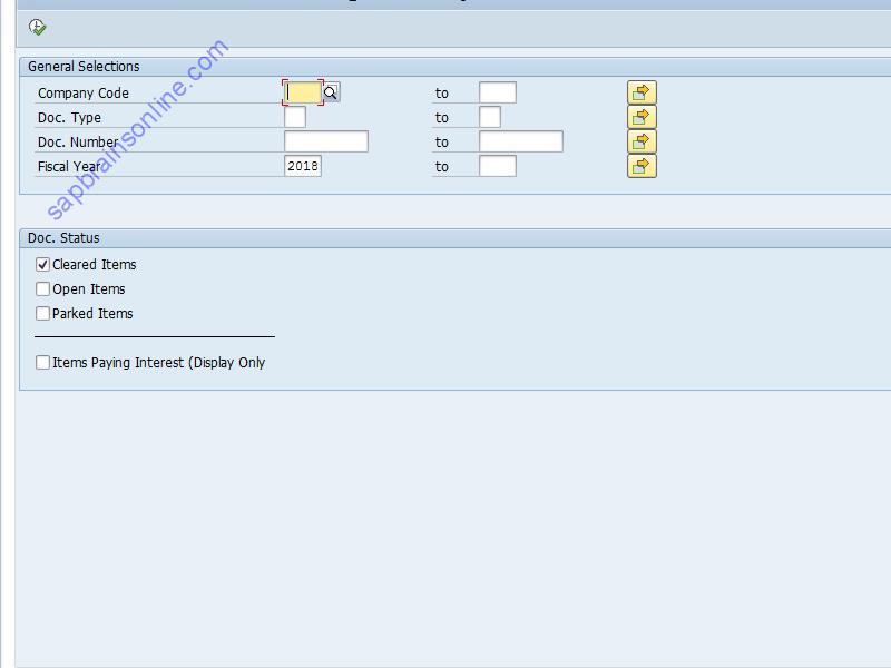 SAP FPIN_LIST tcode screenshot