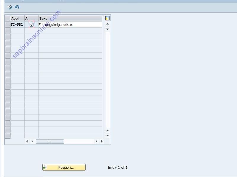 SAP FPRL_ACTIVATE tcode screenshot
